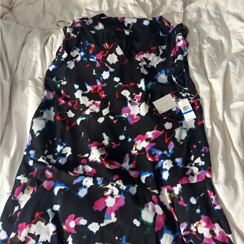 1. State Pink and White Sleeveless V-Neck Sundress - Picture 2 of 3